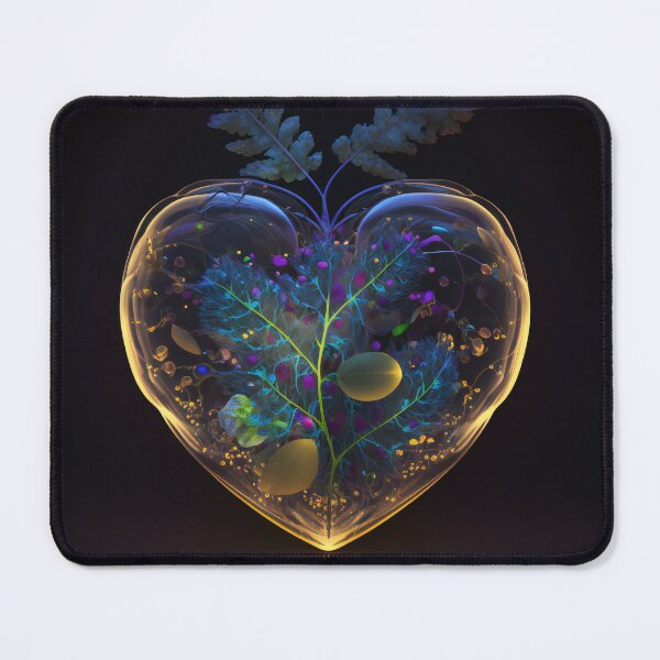 Item preview, Fractal energy heart with flowers inside designed and sold by oliviasunrise.