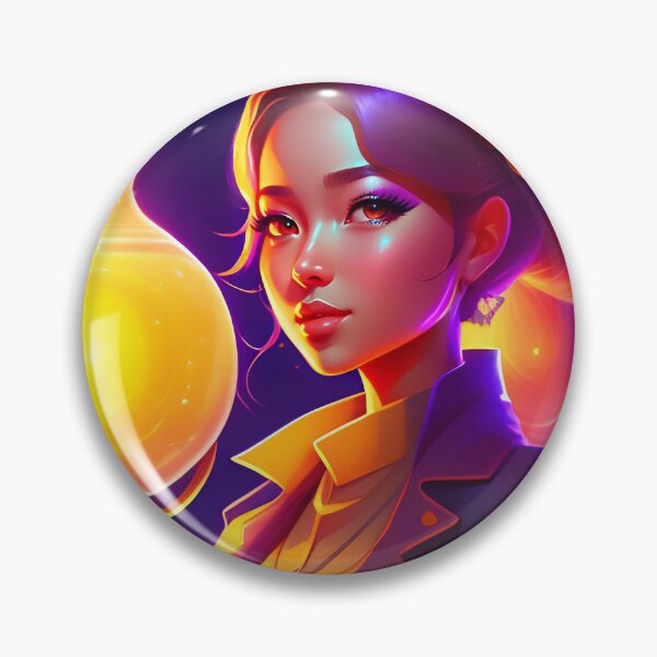 Item preview, Beautiful Cute Anime Girl Scientist Cyberpunk Retrowave Style AI Art designed and sold by unusualillusion.