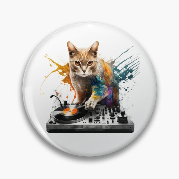 Item preview, DJ Cat Playing Music designed and sold by ekachar.
