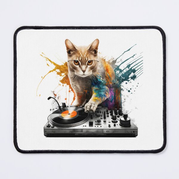 Item preview, DJ Cat Playing Music designed and sold by ekachar.