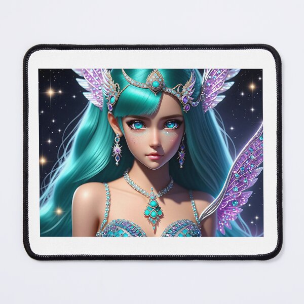 Item preview, Beautiful Fantasy Art: Crystal Moon Goddess, Gem Goddess, Celestial Goddess designed and sold by SerenityOracle.