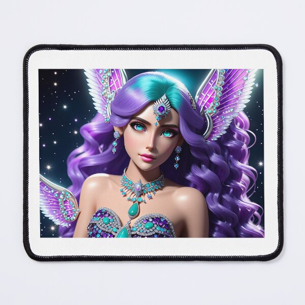 Item preview, Beautiful Fantasy Art: Crystal Moon Goddess, Gem Goddess, Celestial Goddess designed and sold by SerenityOracle.