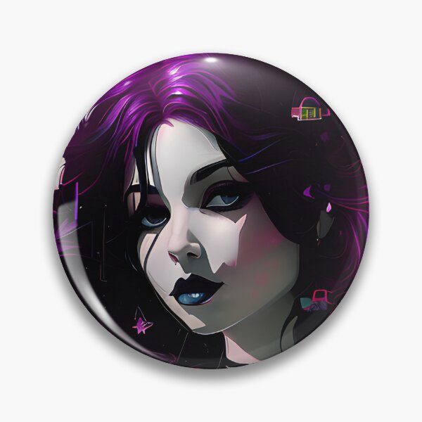 Item preview, Purple Gothic Girl Portrait No.3 designed and sold by Artistic Fusion Lab.