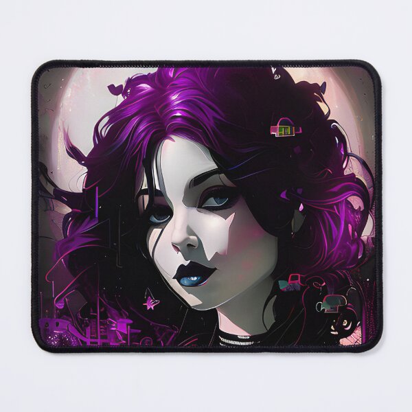Item preview, Purple Gothic Girl Portrait No.3 designed and sold by Artistic Fusion Lab.