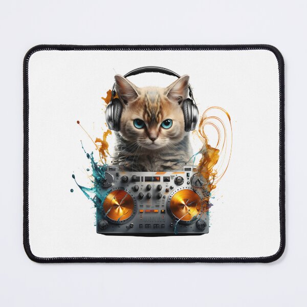 Item preview, Dj Cat Playing Music designed and sold by ekachar.