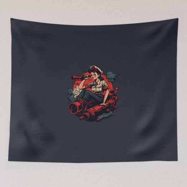Item preview, American Traditional Sailor Jerry Girl Nautical designed and sold by MerikDigital.