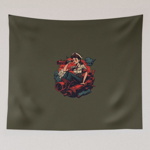 Item preview,  American Traditional Sailor Jerry Girl - Olive designed and sold by MerikDigital.
