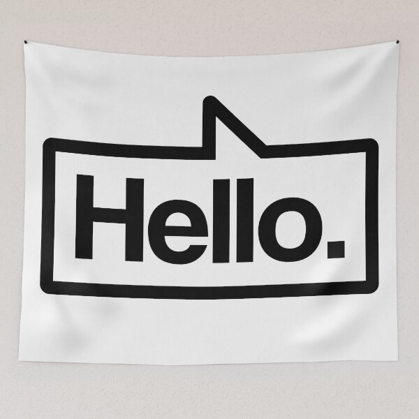 Item preview, Hello - Talking Shirt (Black) designed and sold by Justin Ellis.