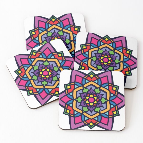 Item preview, Flower of Color Mandala Hand drawn design Sticker designed and sold by ppklikemandala.