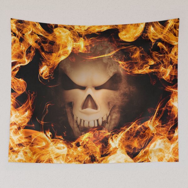 Item preview, Skull emerges from the flames designed and sold by Lefteris Betsis.