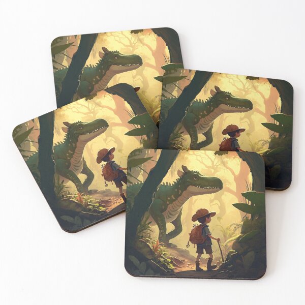 Item preview, Adventures in the Prehistoric Jungle - Dinosaur Illustration for Kids designed and sold by PlaytimeArt.