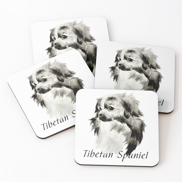 Item preview, Beautiful Ink Drawing/ Painting of Tibetan Spaniel with Title designed and sold by Monica C. Webster.