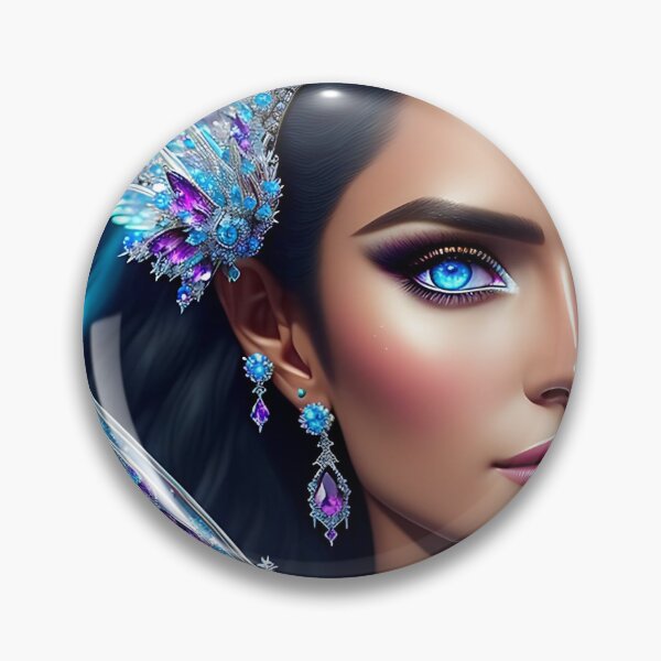 Item preview, Beautiful Fantasy Art: Crystal Moon Goddess, Gem Goddess, Celestial Goddess designed and sold by SerenityOracle.