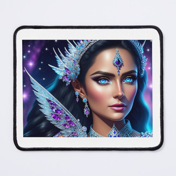 Item preview, Beautiful Fantasy Art: Crystal Moon Goddess, Gem Goddess, Celestial Goddess designed and sold by SerenityOracle.