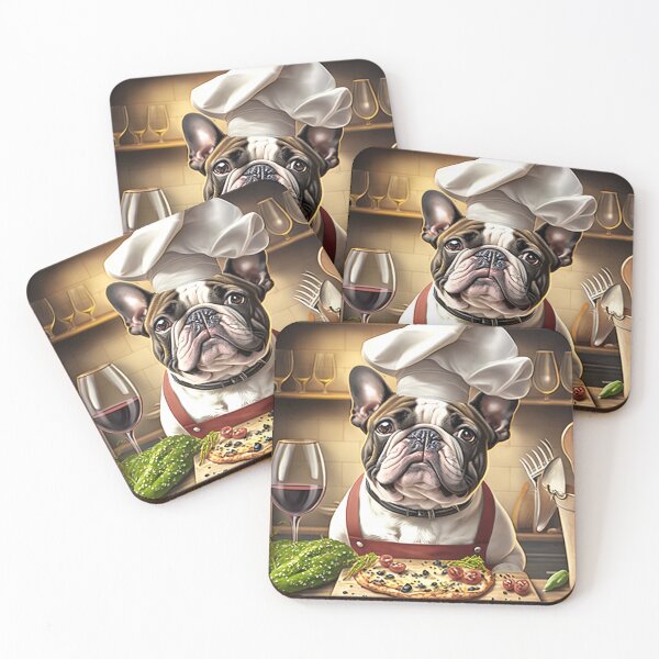 Item preview, French Bulldog Pizza Chef Greeting Card designed and sold by candiscamera.