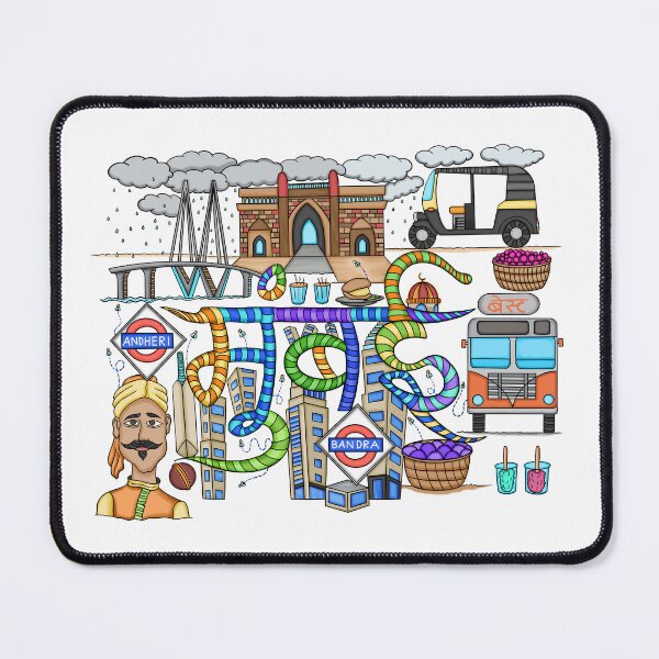Item preview, Mumbai City Doodle designed and sold by nomadicblueart.