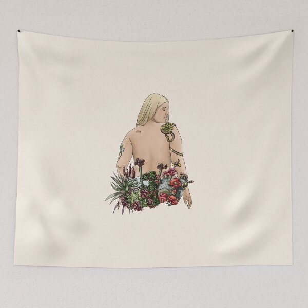 Item preview, Everything is connected - botanical portrait of a woman designed and sold by cnstantina.
