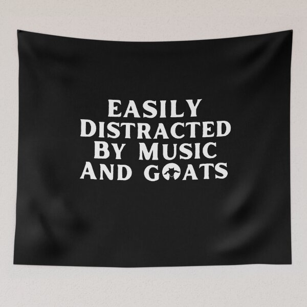 Item preview, Easily Distracted By Music And Goats For Music Lover And Goat Lover As A Easily Distracted By Music And Goats designed and sold by Funwithmusic.