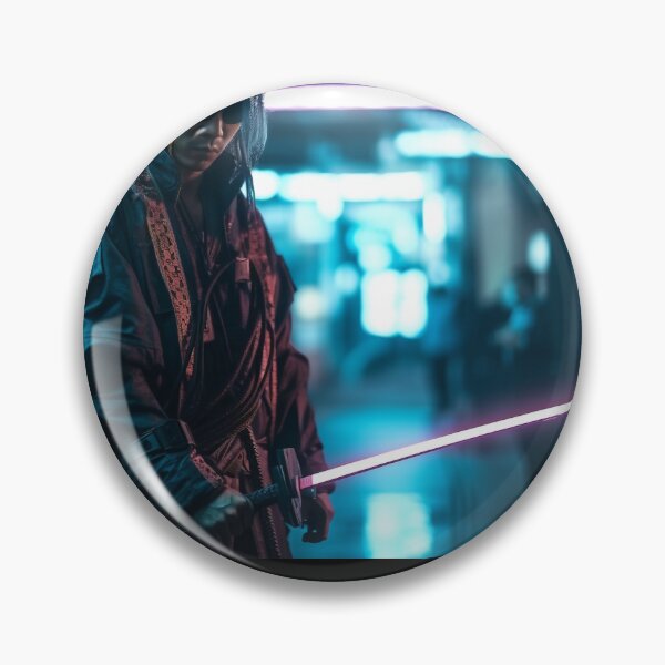 Item preview, Unleash Your Inner Samurai with this Cyberpunk Art Portrait designed and sold by CreationP.