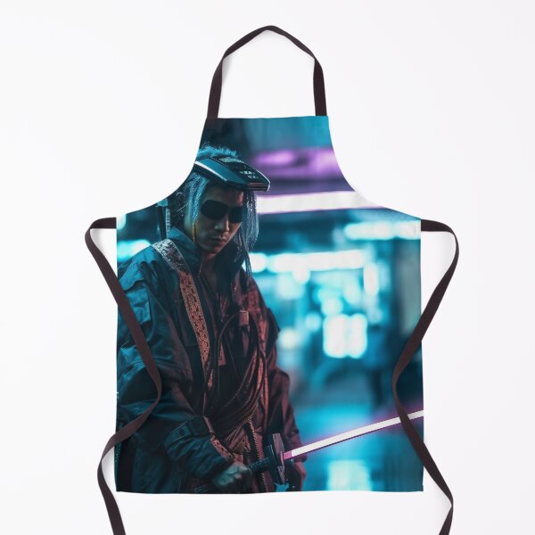 Item preview, Unleash Your Inner Samurai with this Cyberpunk Art Portrait designed and sold by CreationP.
