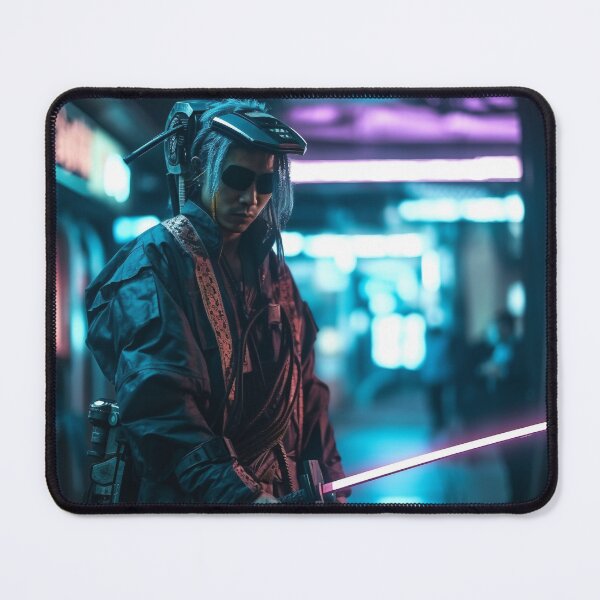 Item preview, Unleash Your Inner Samurai with this Cyberpunk Art Portrait designed and sold by CreationP.