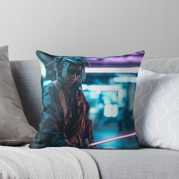 Item preview, Unleash Your Inner Samurai with this Cyberpunk Art Portrait designed and sold by CreationP.