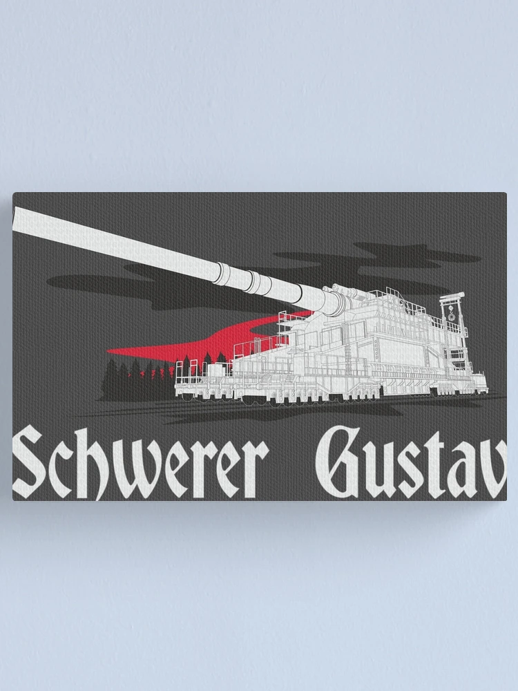 Schwerer Gustav railway gun unknown date or location Canvas Print