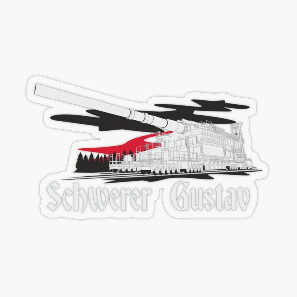 German super-heavy railway gun Dora (Schwerer Gustav) Sticker for Sale by  FAawRay