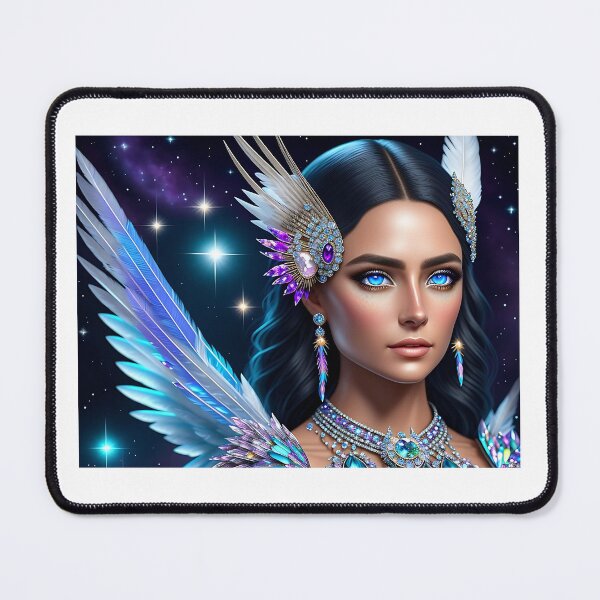 Item preview, Beautiful Fantasy Art: Crystal Moon Goddess, Gem Goddess, Celestial Goddess designed and sold by SerenityOracle.