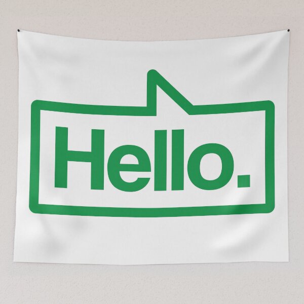Item preview, Hello - Talking Shirt (Green) designed and sold by Justin Ellis.