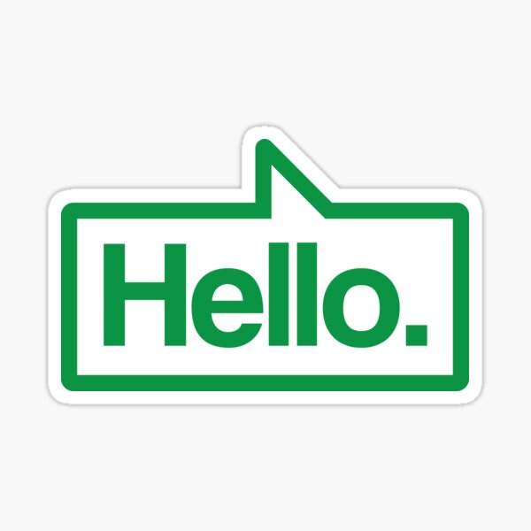 Item preview, Hello - Talking Shirt (Green) designed and sold by Justin Ellis.