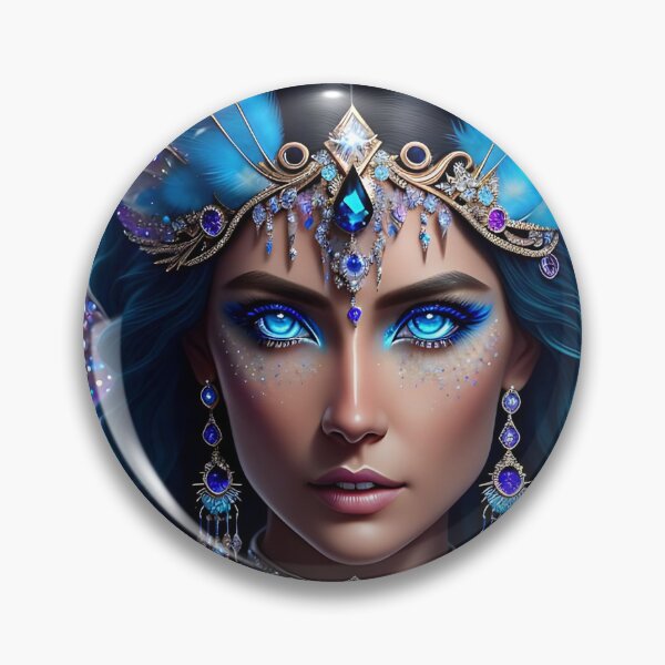 Item preview, Beautiful Fantasy Art: Crystal Moon Goddess, Gem Goddess, Celestial Goddess designed and sold by SerenityOracle.