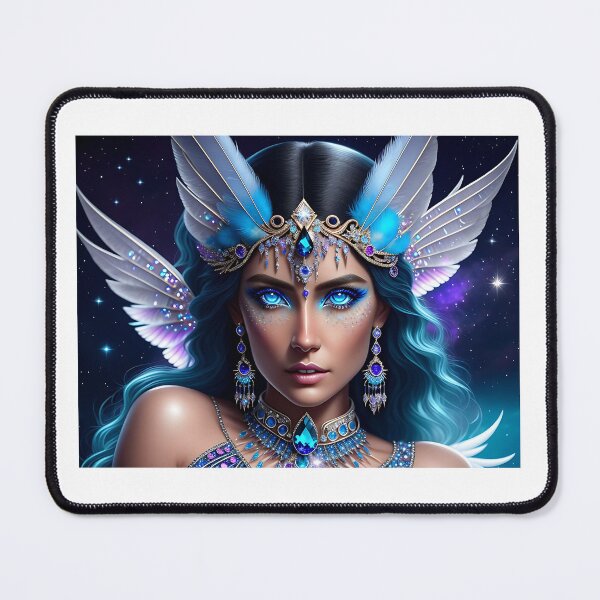 Item preview, Beautiful Fantasy Art: Crystal Moon Goddess, Gem Goddess, Celestial Goddess designed and sold by SerenityOracle.
