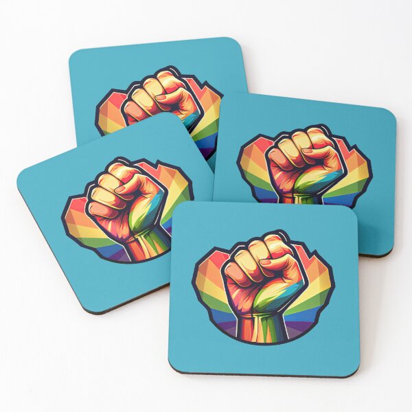 Item preview, LGBTQ pride - rainbow fist designed and sold by schizarty.
