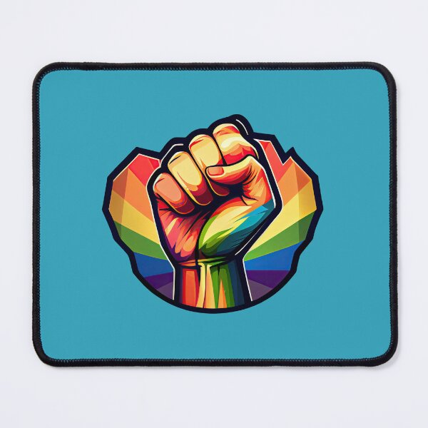 Item preview, LGBTQ pride - rainbow fist designed and sold by schizarty.