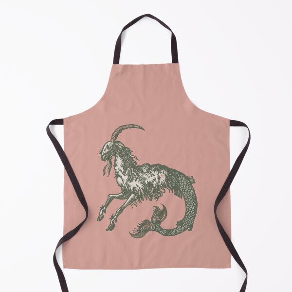 Item preview, Capricorn woordcut green-pink designed and sold by Laraus.