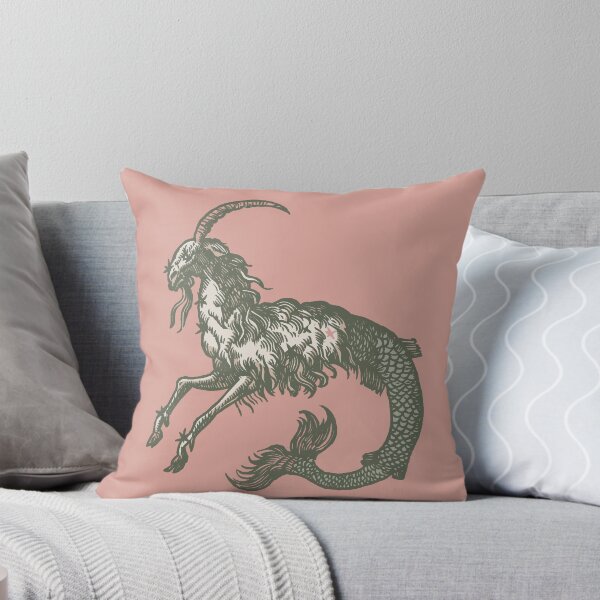 Item preview, Capricorn woordcut green-pink designed and sold by Laraus.