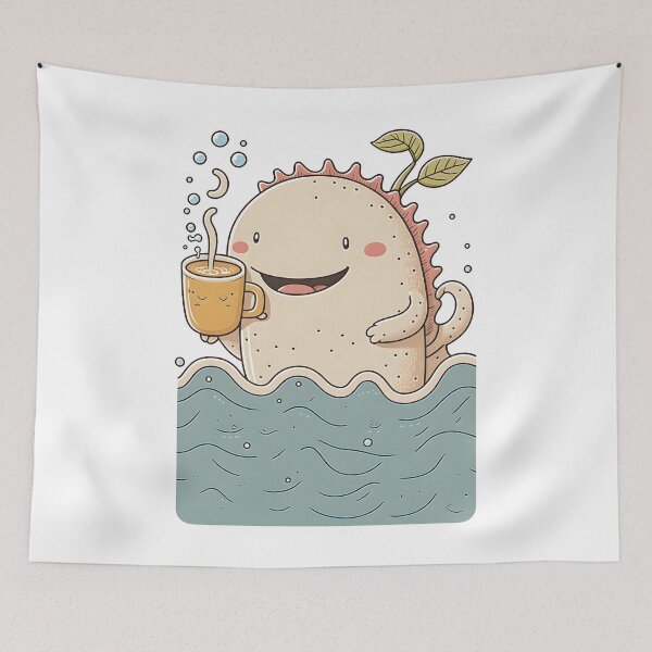 Item preview, Cute Axolotl & Coffee Kawaii Anime Axolotls & Coffee Lover designed and sold by SecretDicer.