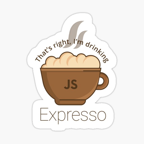 Drinking Expresso Die Cut Sticker Sticker