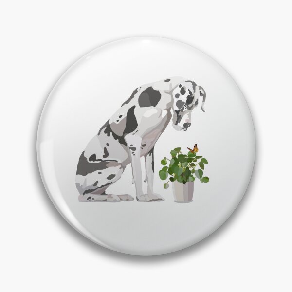 Item preview, Great Dane with house plant and butterfly designed and sold by Rosalind  Ingram.