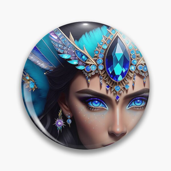 Item preview, Beautiful Fantasy Art: Crystal Moon Goddess, Gem Goddess, Celestial Goddess designed and sold by SerenityOracle.