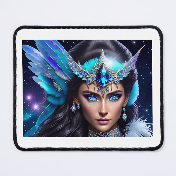 Item preview, Beautiful Fantasy Art: Crystal Moon Goddess, Gem Goddess, Celestial Goddess designed and sold by SerenityOracle.