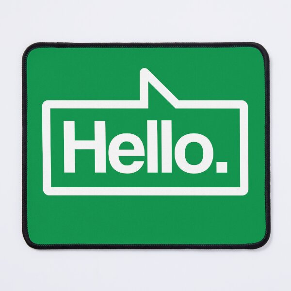 Item preview, Hello - Talking Shirt (White on Green) designed and sold by Justin Ellis.