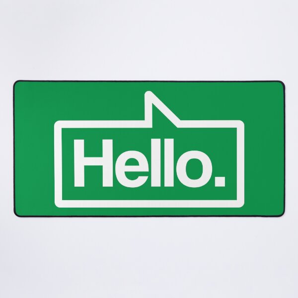 Item preview, Hello - Talking Shirt (White on Green) designed and sold by Justin Ellis.