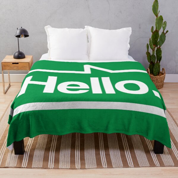 Item preview, Hello - Talking Shirt (White on Green) designed and sold by Justin Ellis.
