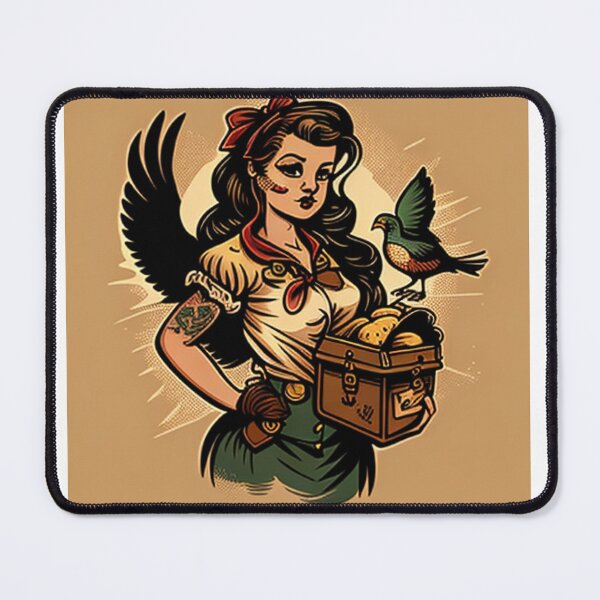 Item preview, Sailor Jerry Pirate Girl - With Parrot designed and sold by MerikDigital.