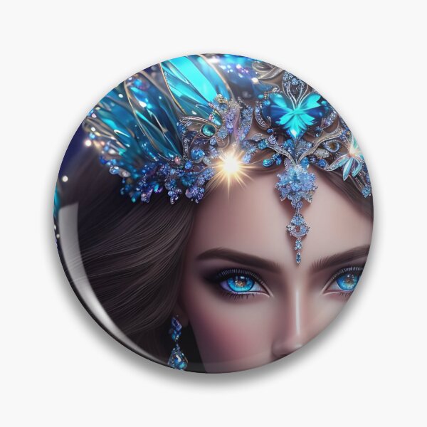 Item preview, Beautiful Fantasy Art: Crystal Moon Goddess, Gem Goddess, Celestial Goddess designed and sold by SerenityOracle.