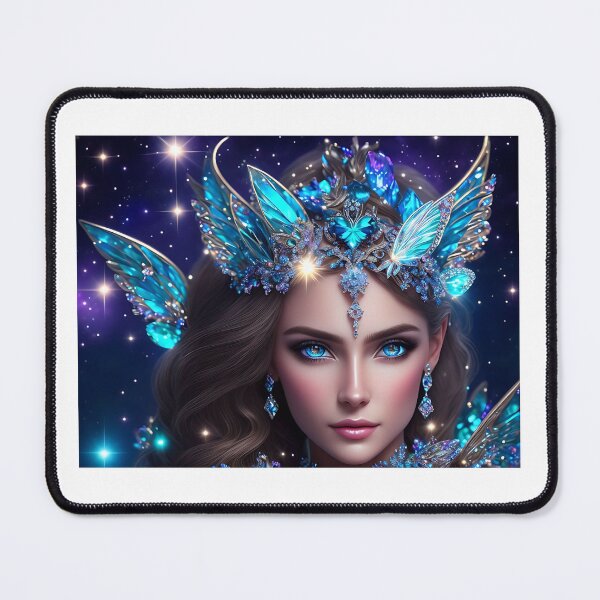 Item preview, Beautiful Fantasy Art: Crystal Moon Goddess, Gem Goddess, Celestial Goddess designed and sold by SerenityOracle.