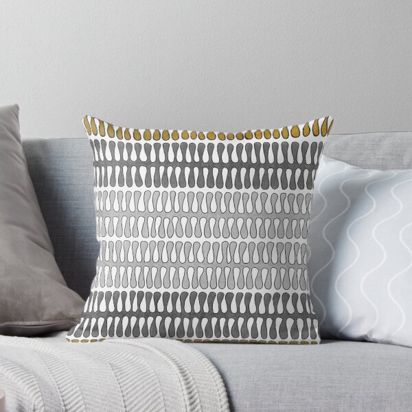 Item preview, Abstract pattern black grey gold designed and sold by InspiringLines.