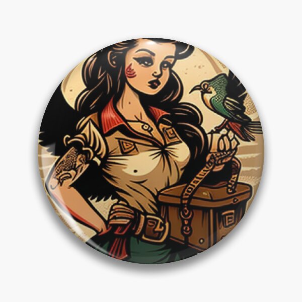 Item preview, Sailor Jerry Pirate Girl  With Treasure designed and sold by MerikDigital.